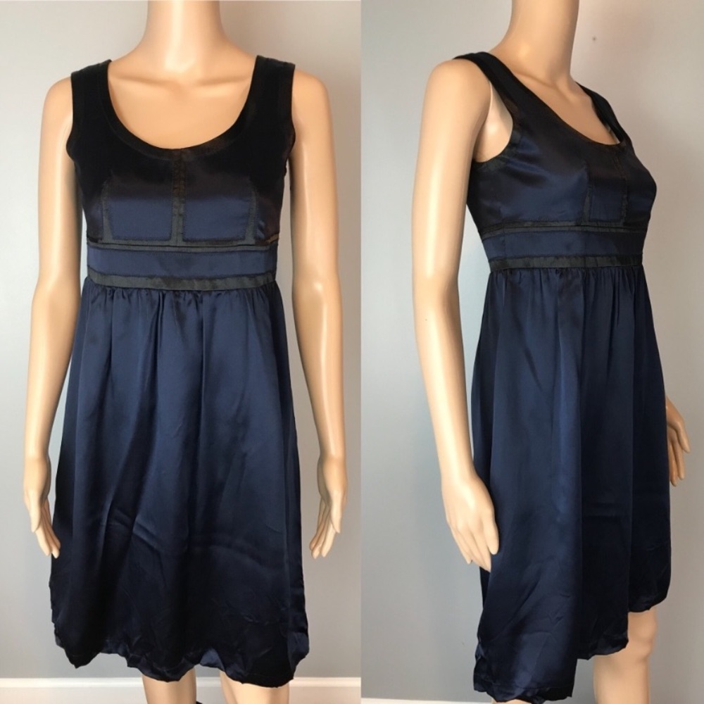 100% Silk Dress Proenza Schouler for Target Navy Black Size 7 Size S Size M